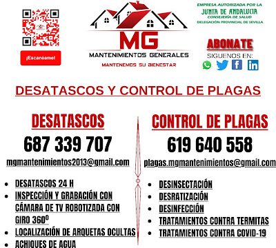 MG Mantenimientos Desatascos y Control de Plagas, S.L.
